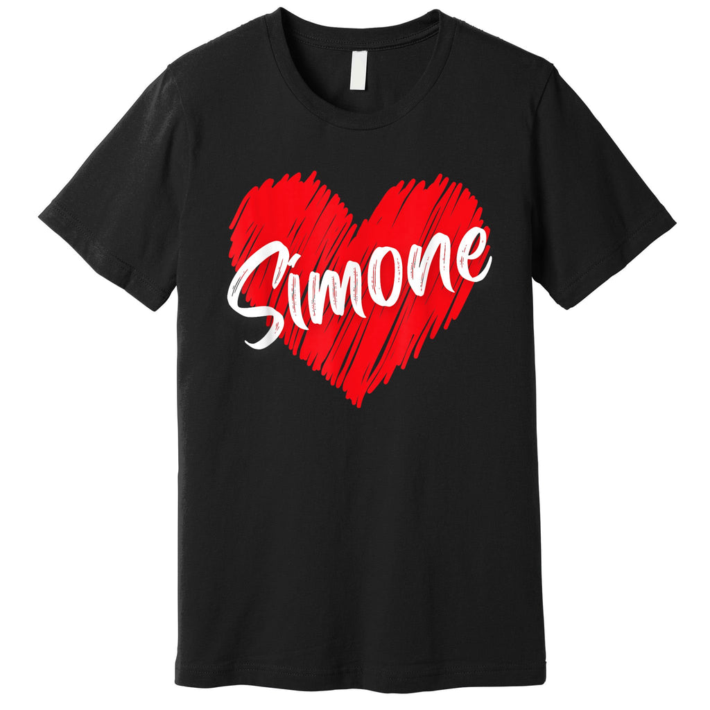 I Love Simone Heart Personalized Name Simone Premium T-Shirt