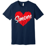 I Love Simone Heart Personalized Name Simone Premium T-Shirt