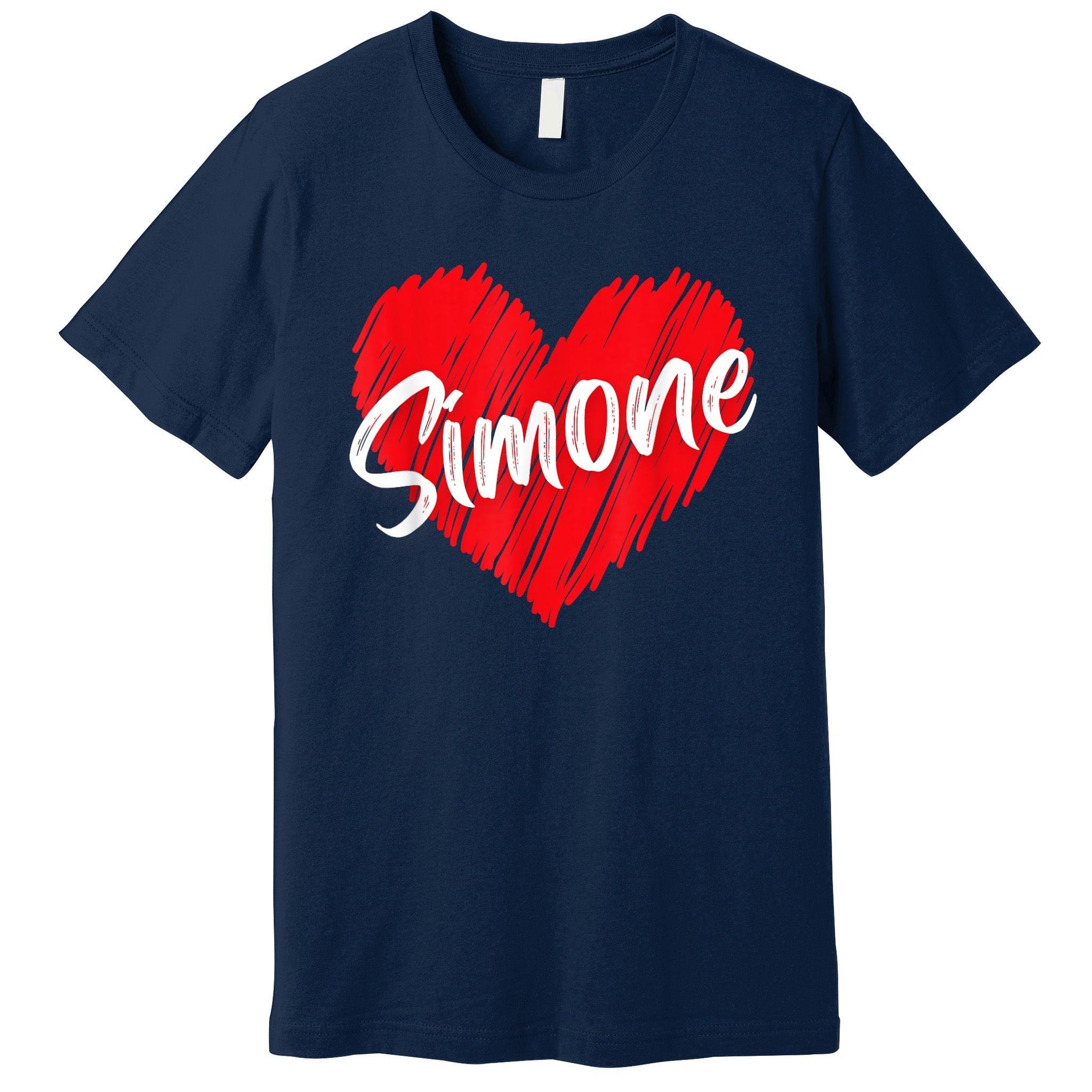 I Love Simone Heart Personalized Name Simone Premium T-Shirt