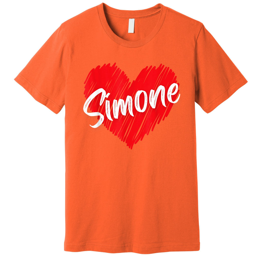 I Love Simone Heart Personalized Name Simone Premium T-Shirt