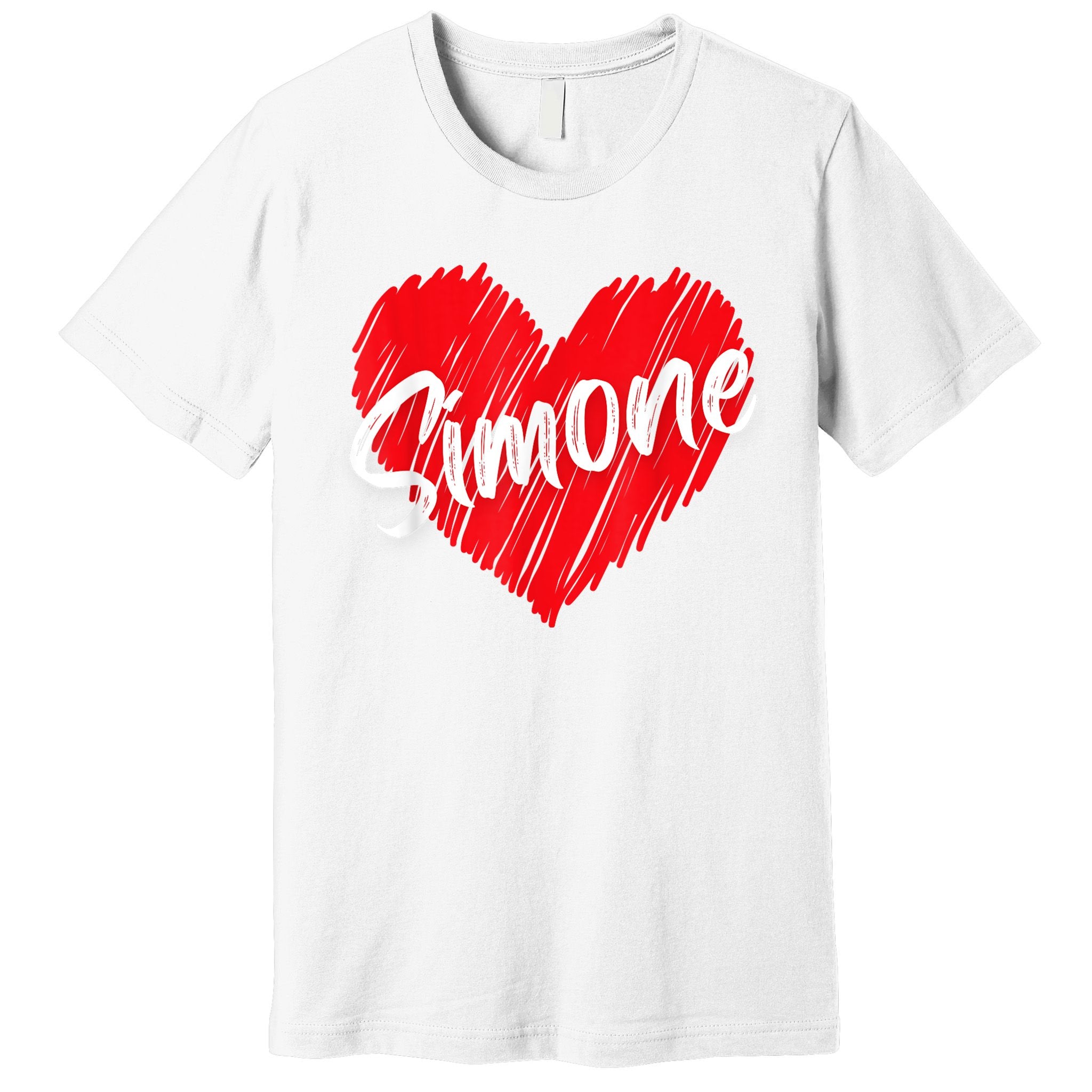 I Love Simone Heart Personalized Name Simone Premium T-Shirt