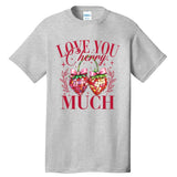 I Love You Cherry Much Funny Valentine Cherry Couple Lover Tall T-Shirt
