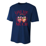 I Love You Cherry Much Funny Valentine Cherry Couple Lover Performance Sprint T-Shirt