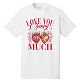 I Love You Cherry Much Funny Valentine Cherry Couple Lover Tall T-Shirt