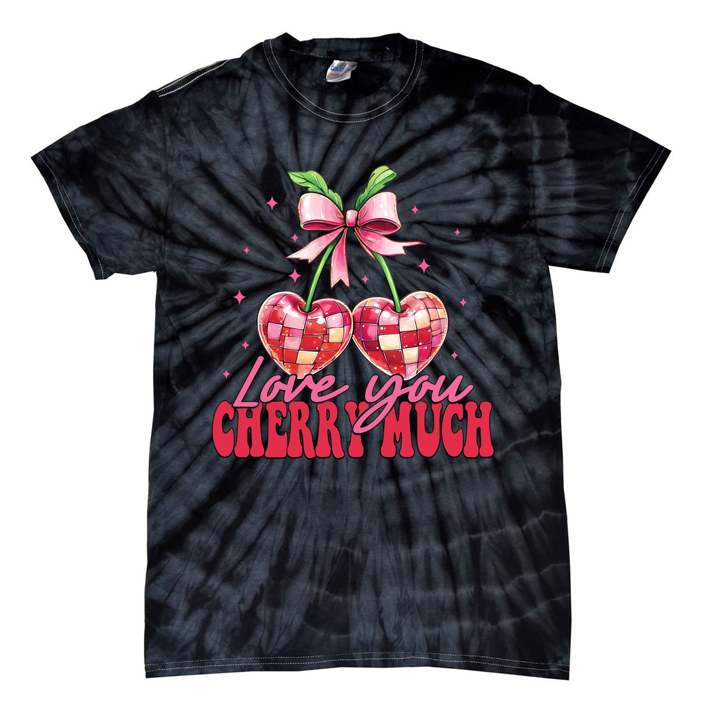 I Love You Cherry Much Funny Cherry Valentine Tie-Dye T-Shirt