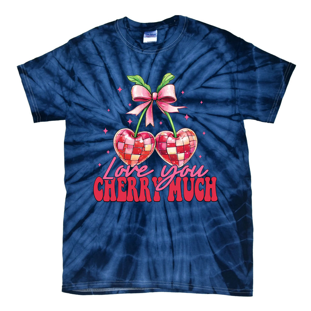 I Love You Cherry Much Funny Cherry Valentine Tie-Dye T-Shirt