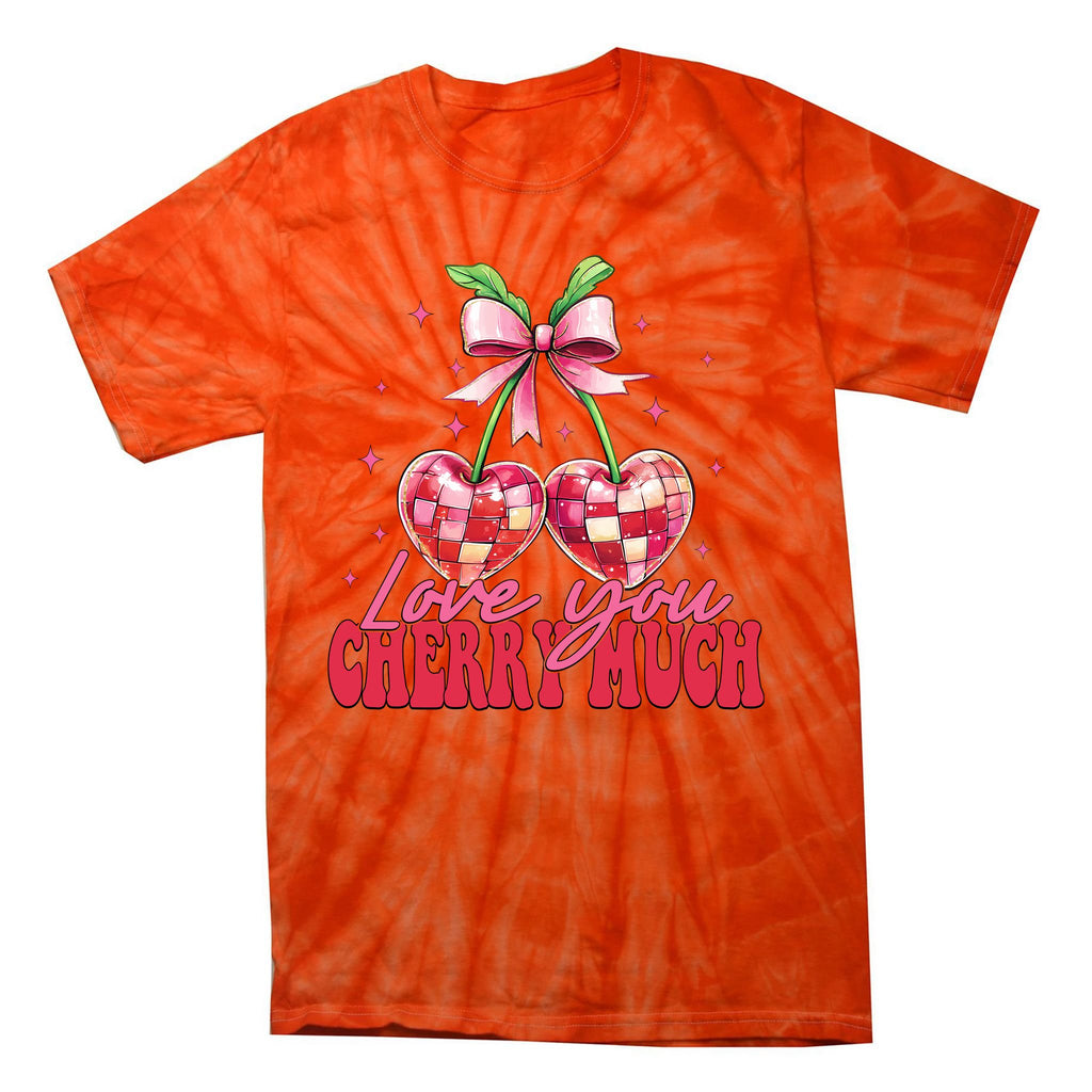 I Love You Cherry Much Funny Cherry Valentine Tie-Dye T-Shirt