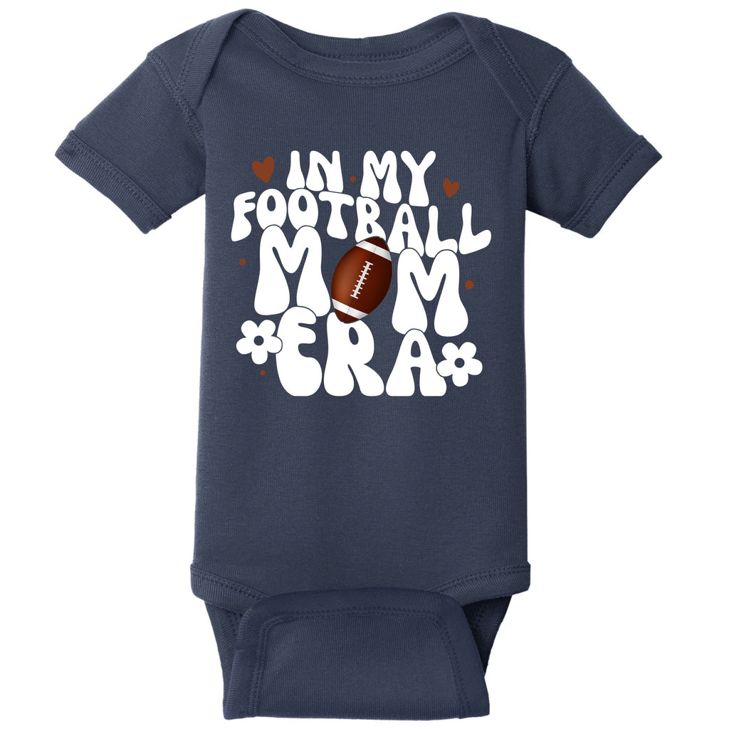 In My Football Mom Era Hearts Baby Bodysuit