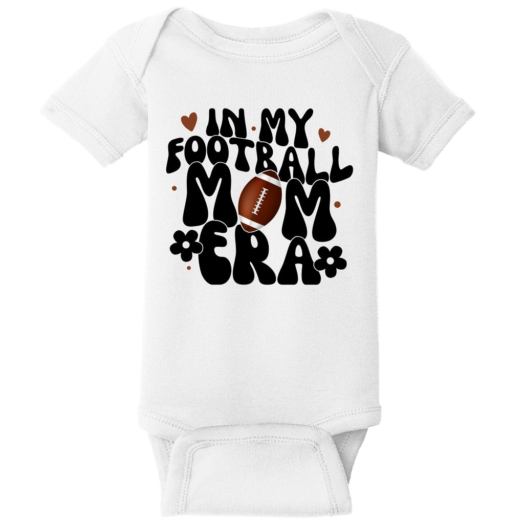 In My Football Mom Era Hearts Baby Bodysuit