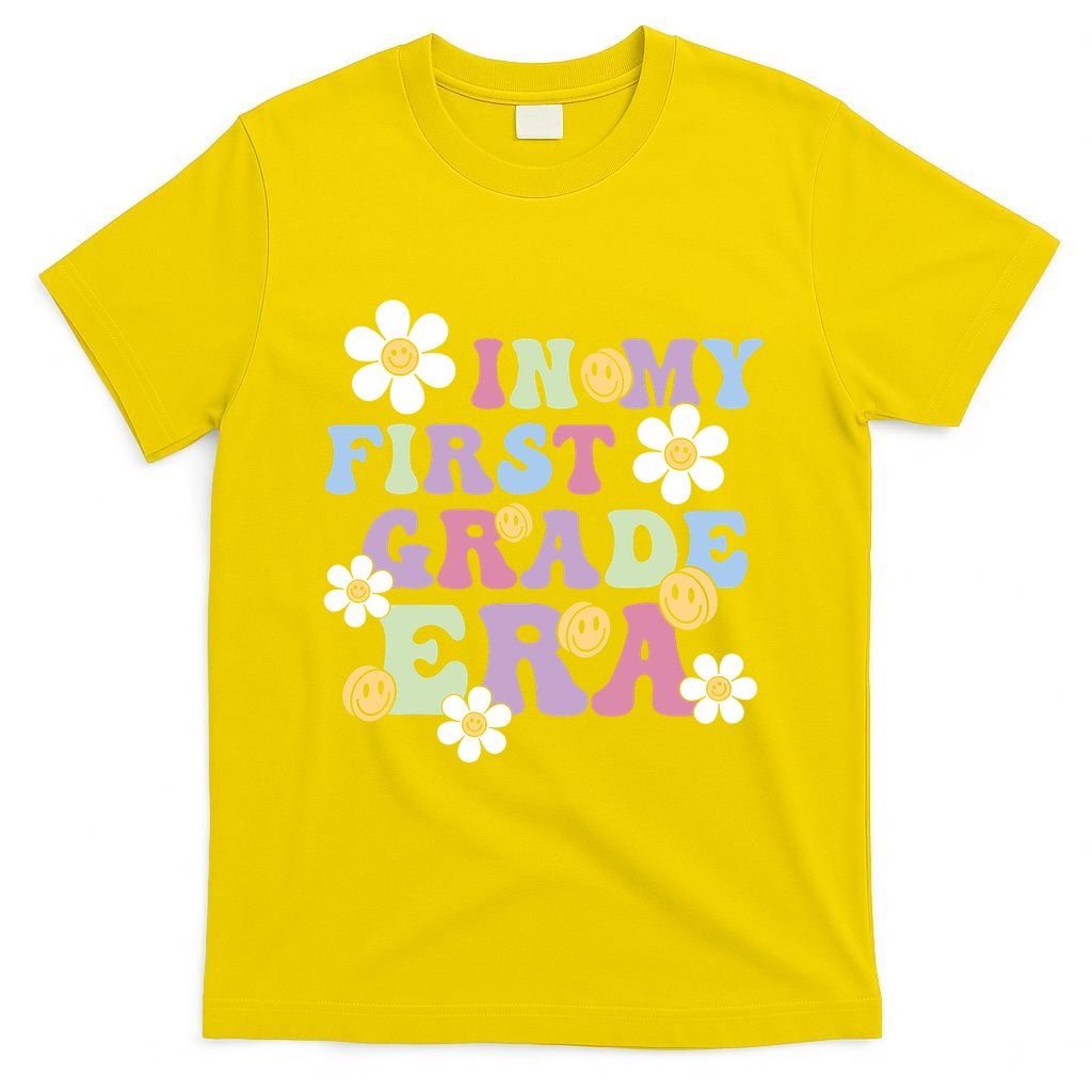 In My First Grade Era Back To School 1st Teacher Groovy T-Shirt
