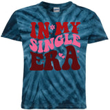 In My Single Era Anti Valentine Groovy Kids Tie-Dye T-Shirt