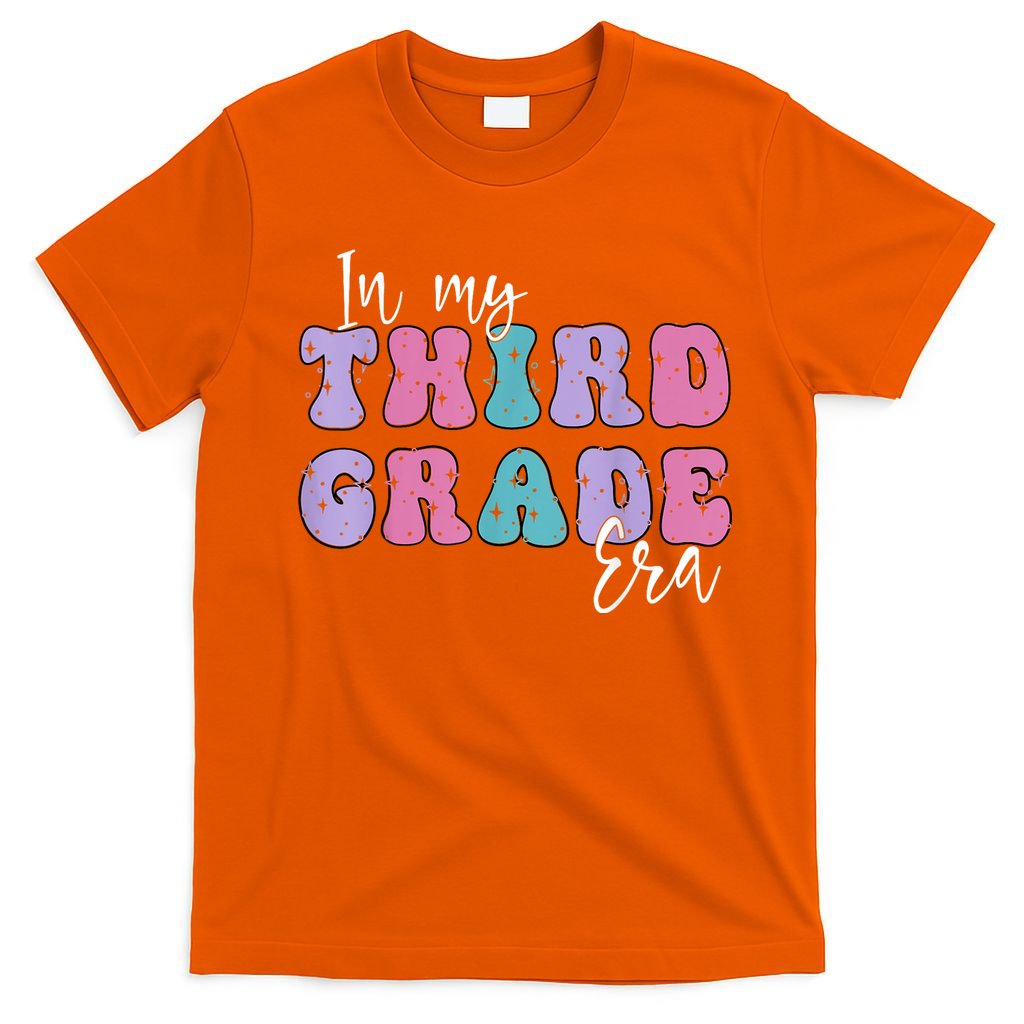 In My Third 3rd Grade Era Groovy Back To School Teacher Kids T-Shirt