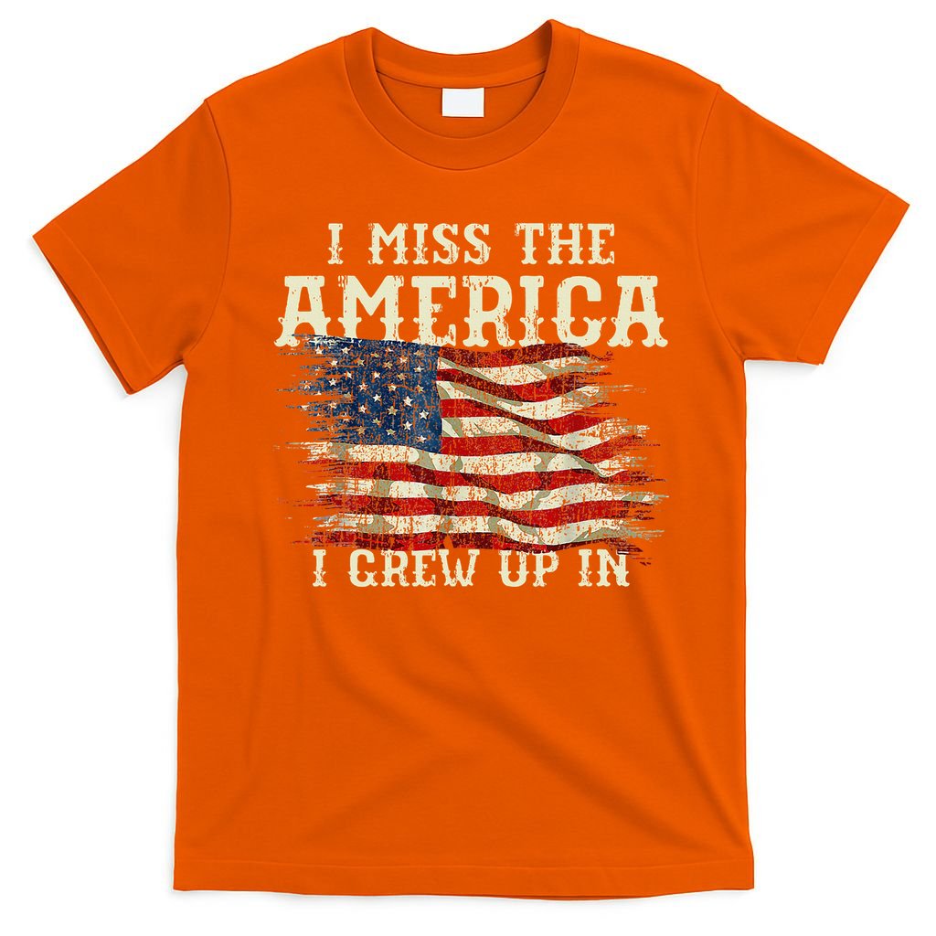 I Miss The America I Grew Up In Usa Flag 4th Of July 2024 T-Shirt
