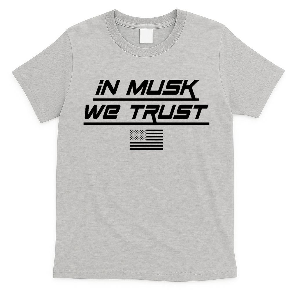 In Musk We Trust USA Flag Elon Funny T-Shirt