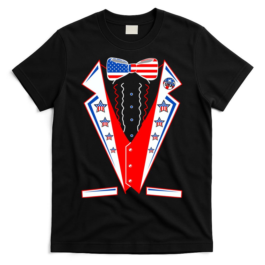 Independence Day USA Tuxedo Tux T-Shirt