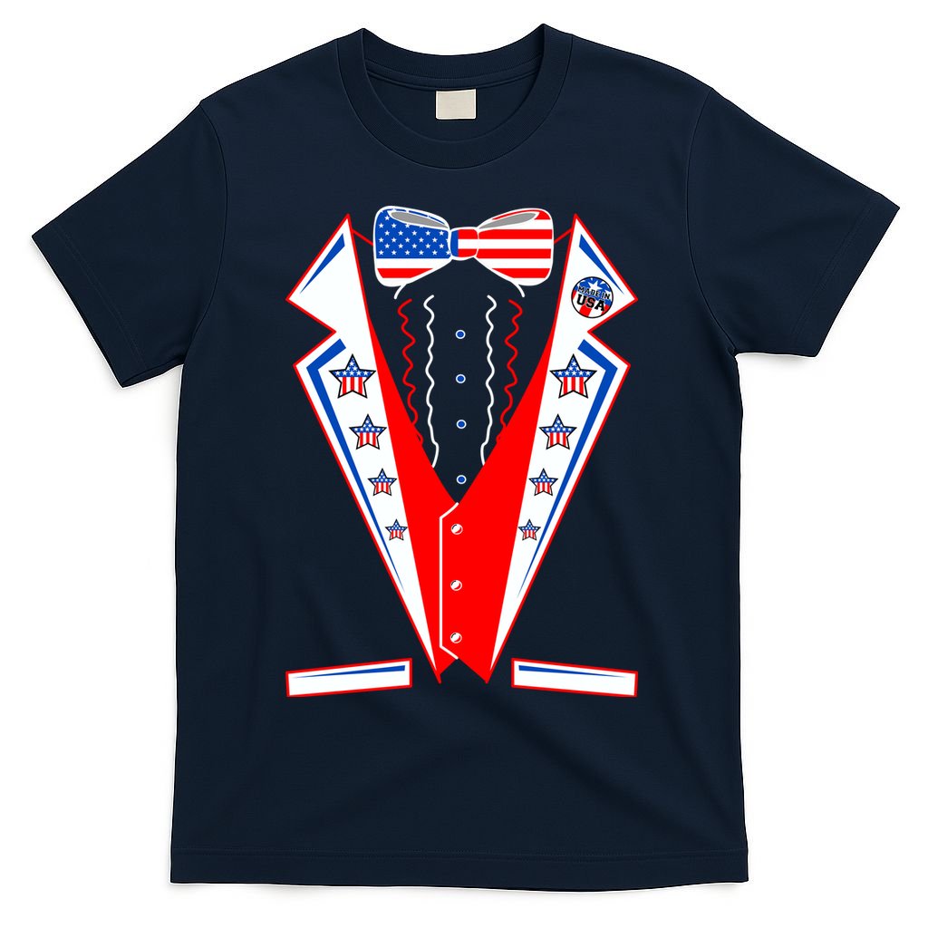 Independence Day USA Tuxedo Tux T-Shirt