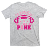 In October We Wear Pink Football Ribbon T-Shirt