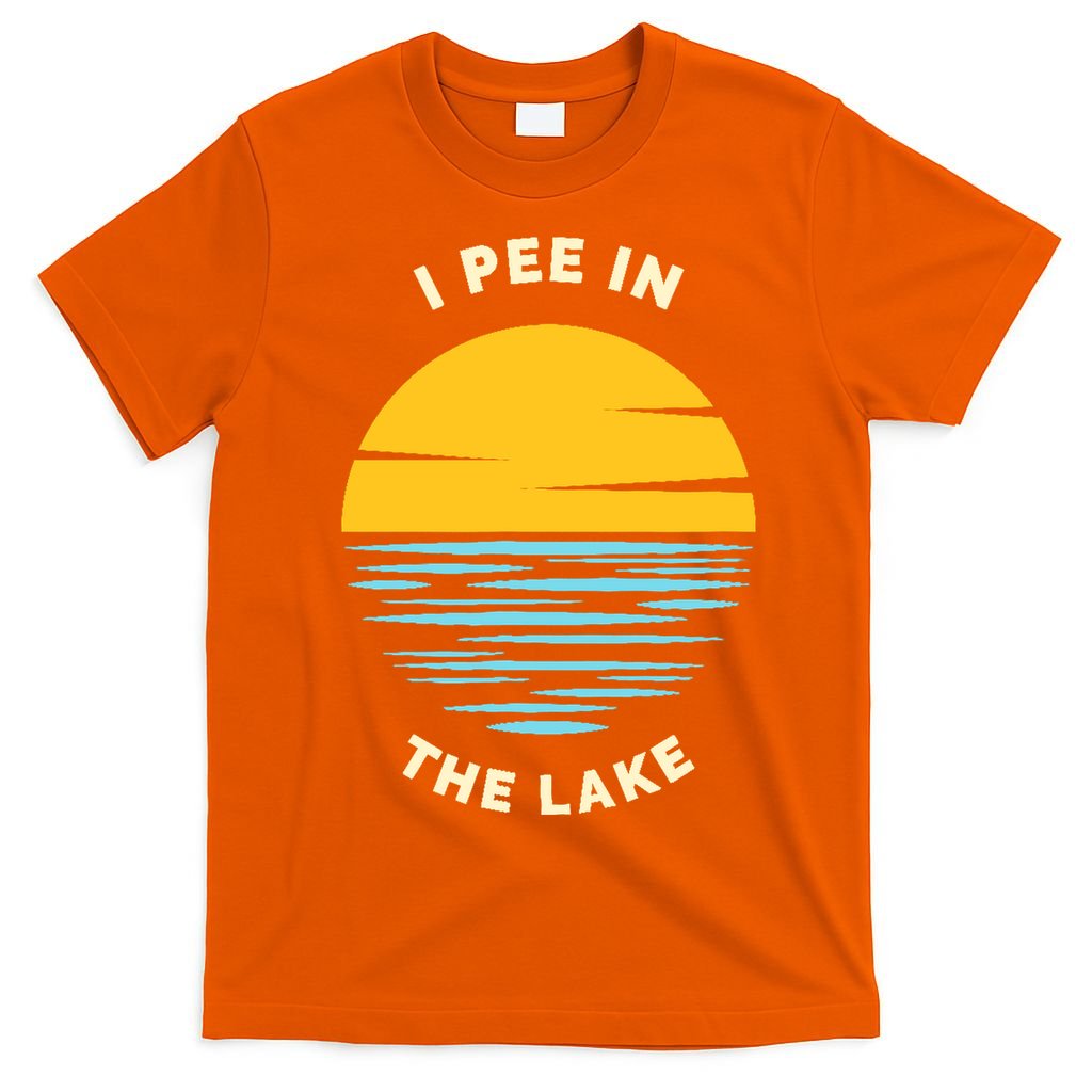 I PEE IN THE LAKE Funny Summer Vacation Boating Swimming T-Shirt