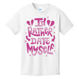 Id Rather Date Myself Anti Valentines Day Funny Kids T-Shirt
