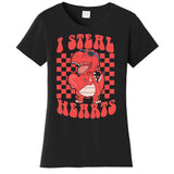 I Steal Hearts Dinosaur Valentines Women's T-Shirt