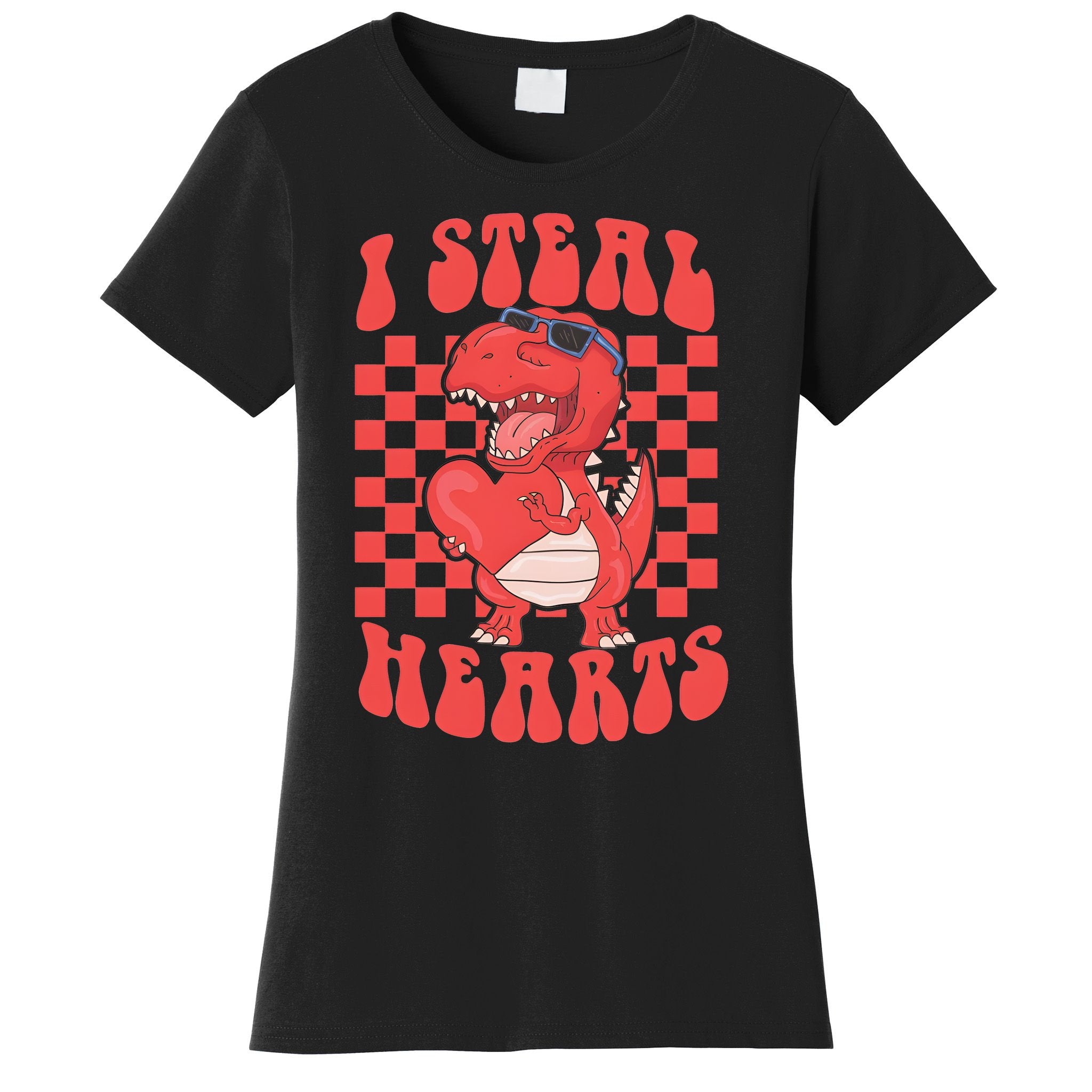 I Steal Hearts Dinosaur Valentines Women's T-Shirt