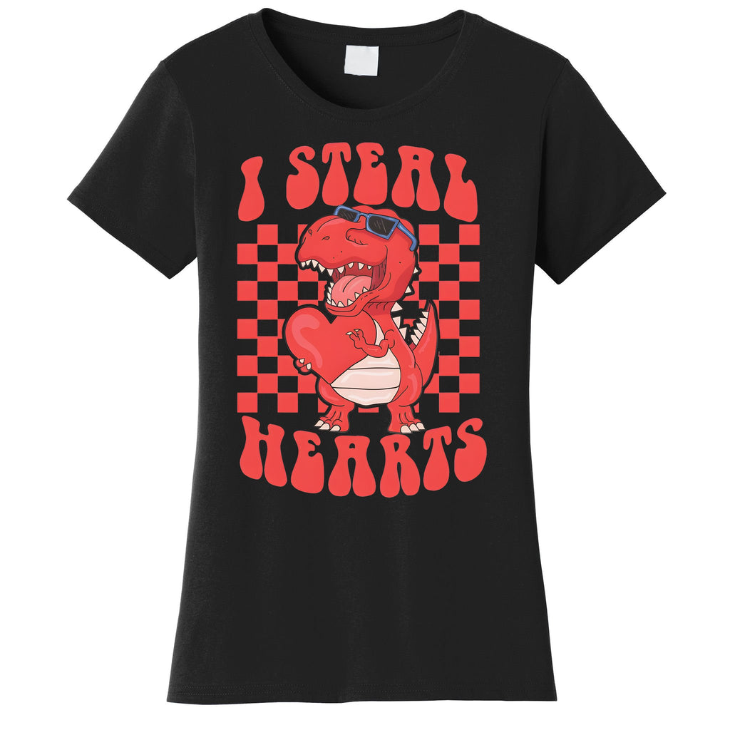 I Steal Hearts Dinosaur Valentines Women's T-Shirt