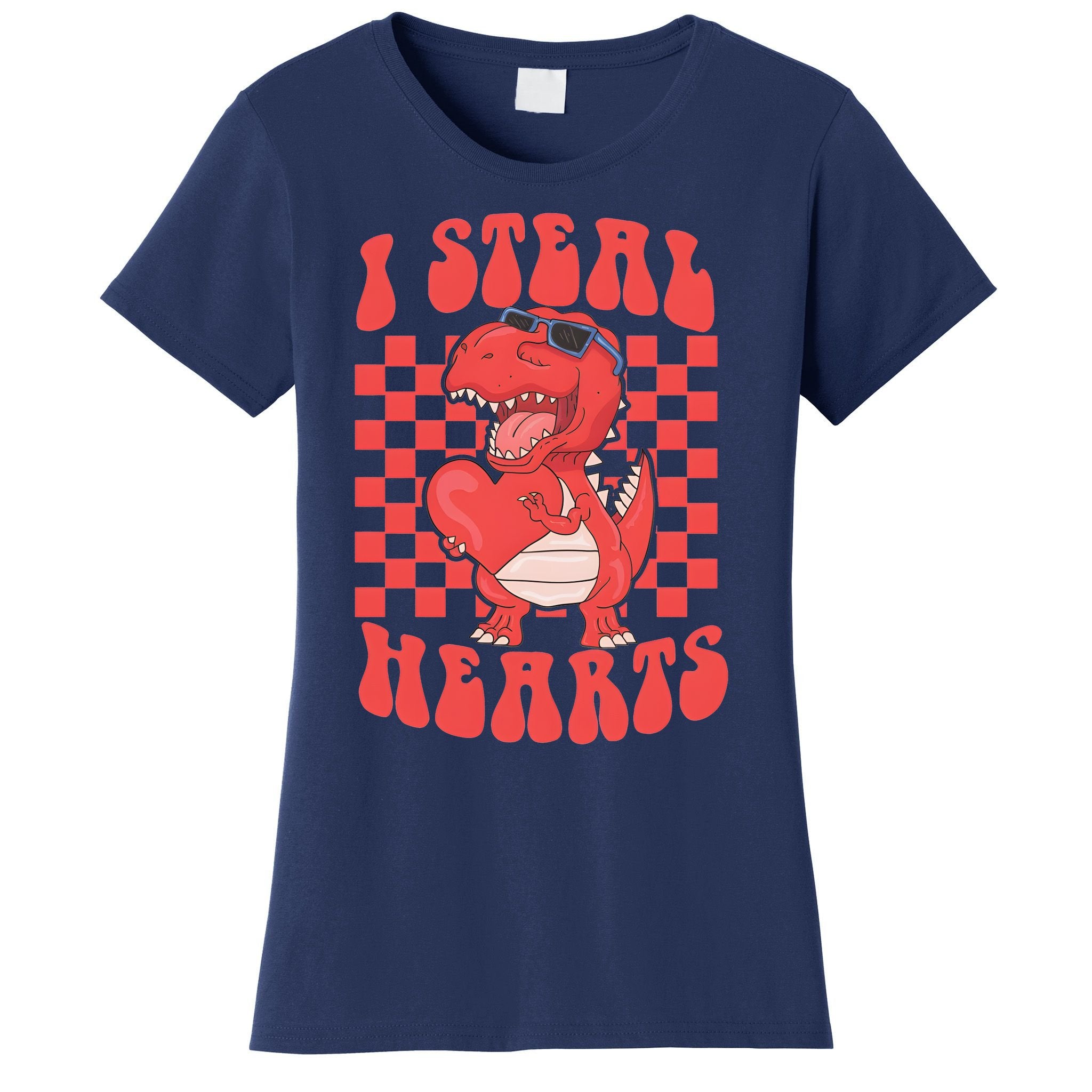 I Steal Hearts Dinosaur Valentines Women's T-Shirt