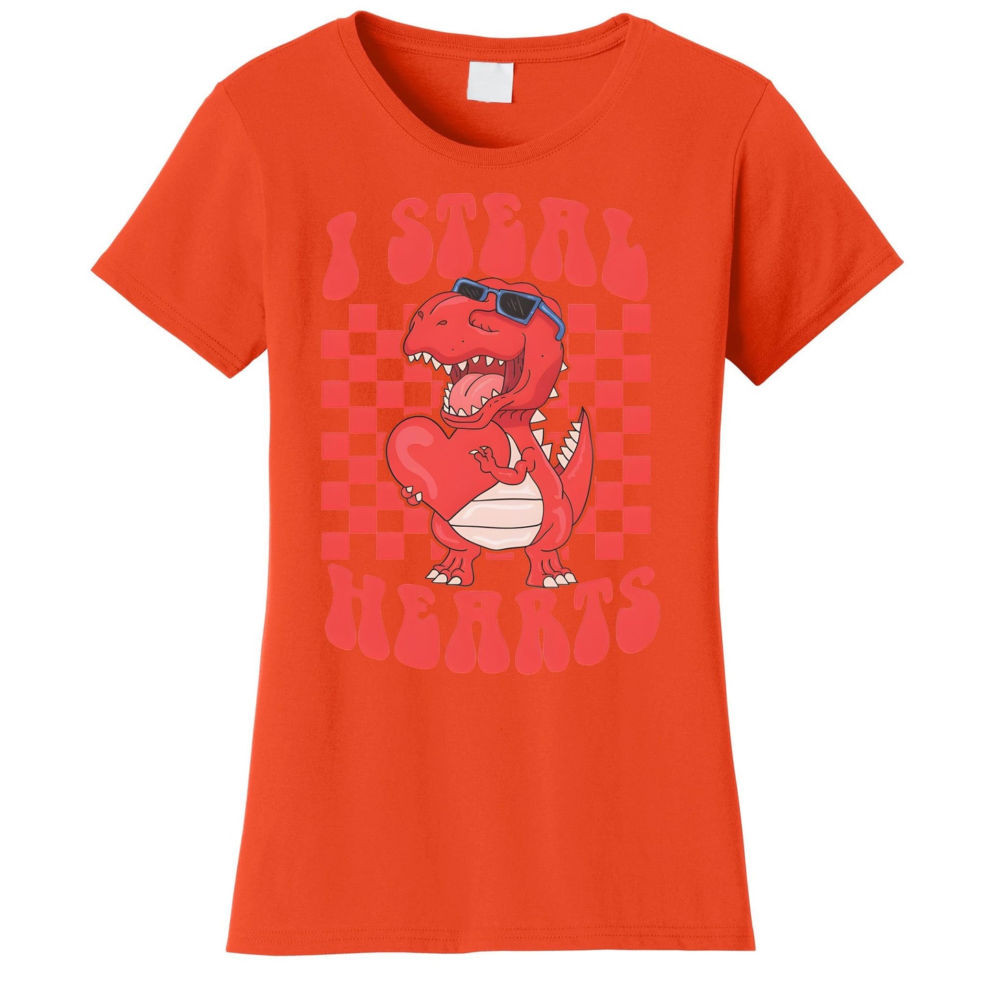 I Steal Hearts Dinosaur Valentines Women's T-Shirt