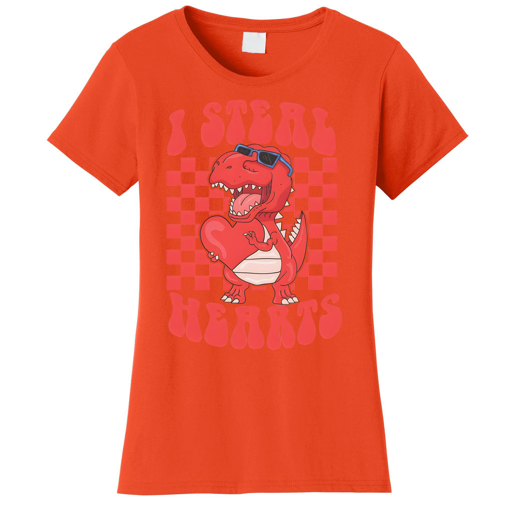 I Steal Hearts Dinosaur Valentines Women's T-Shirt