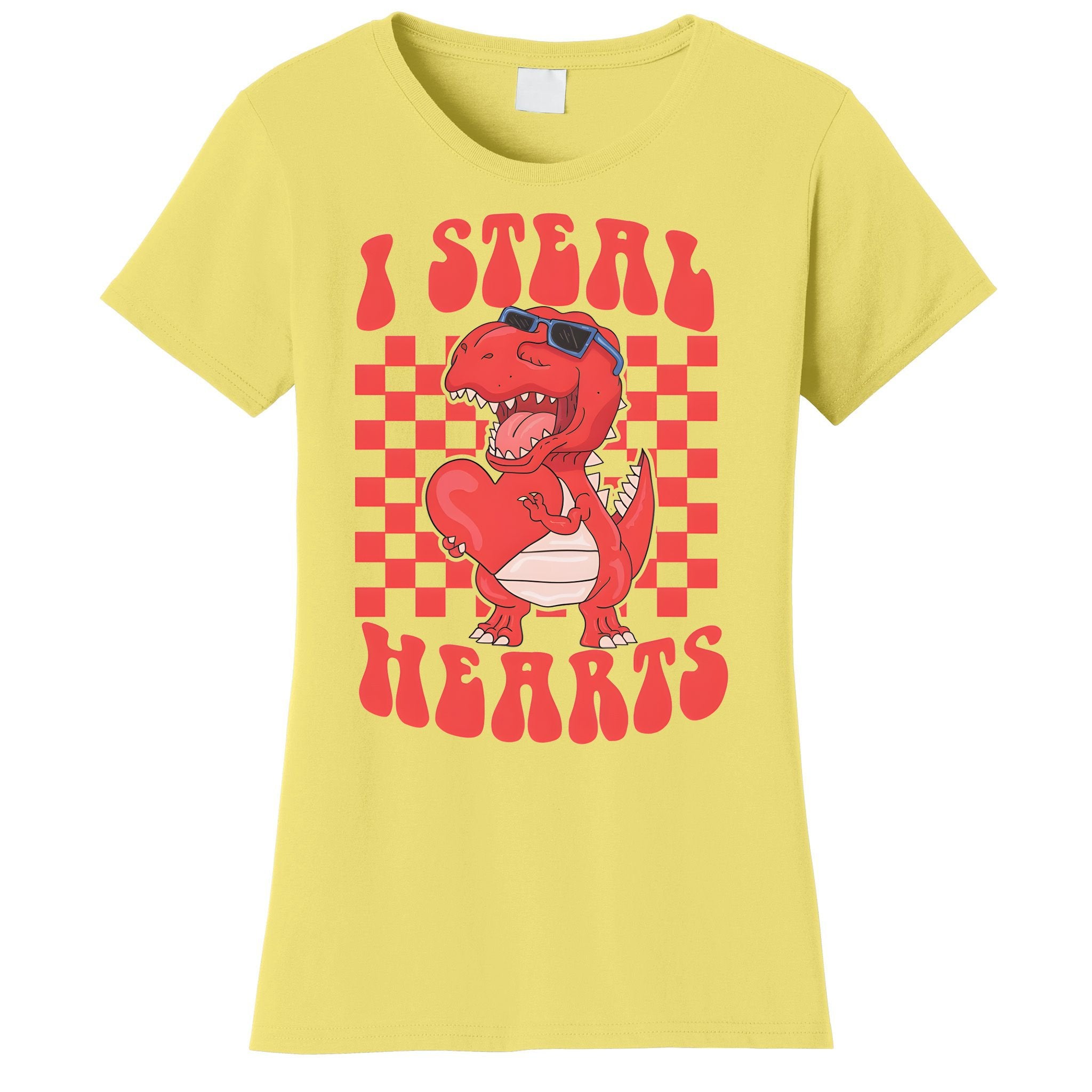I Steal Hearts Dinosaur Valentines Women's T-Shirt