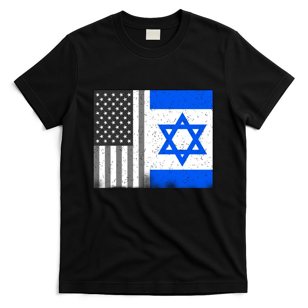 Israeli American Flag Pride Israel USA T-Shirt