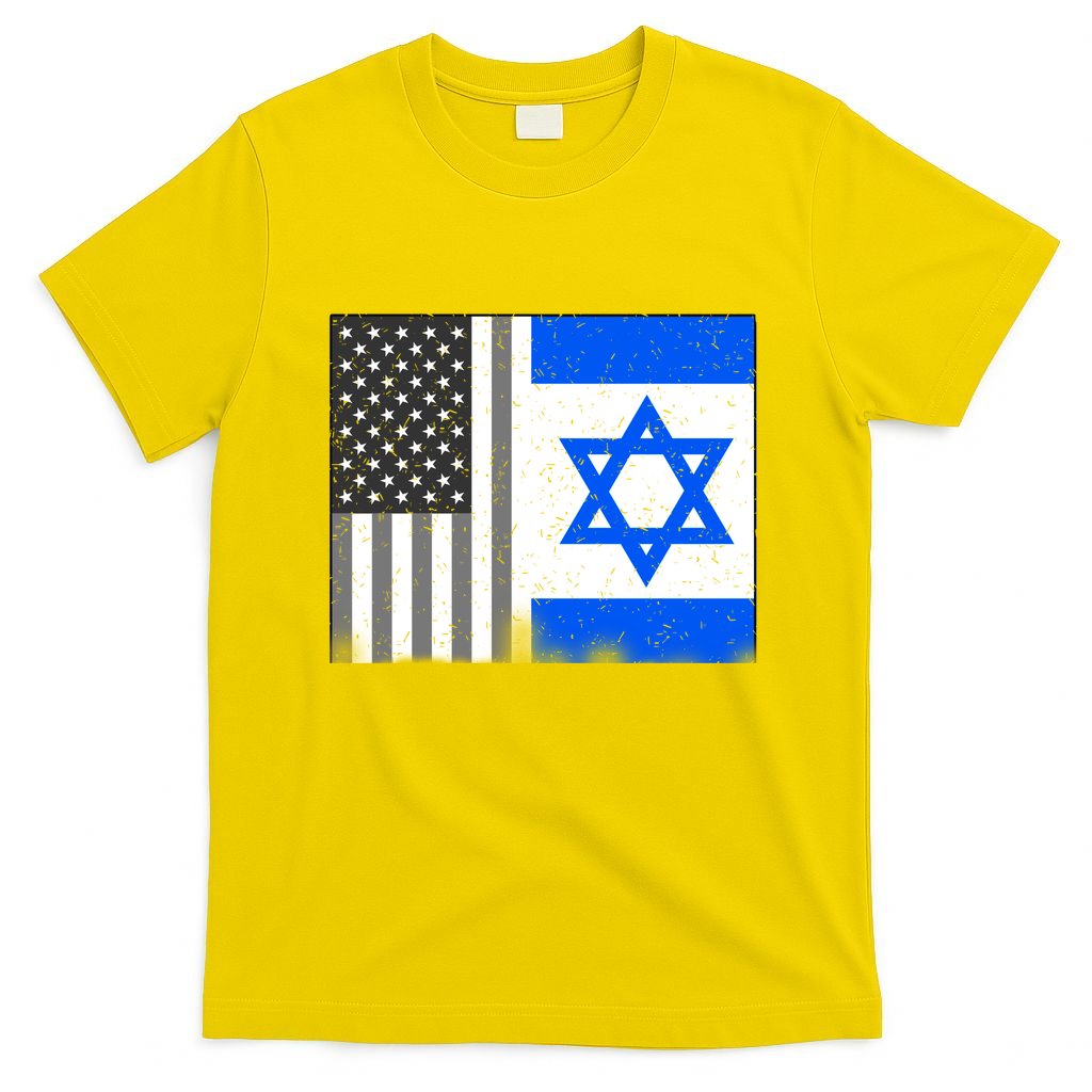 Israeli American Flag Pride Israel USA T-Shirt