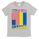 I Stand With Ukraine USA Flag T-Shirt