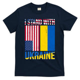 I Stand With Ukraine USA Flag T-Shirt