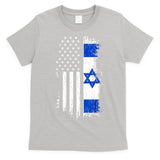 I Stand With Israel Usa Israel Flags T-Shirt