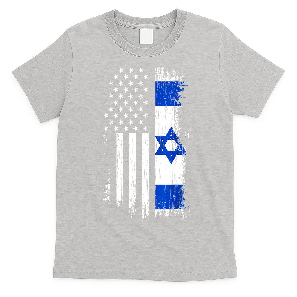 I Stand With Israel Usa Israel Flags T-Shirt