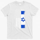 I Stand With Israel Usa Israel Flags T-Shirt