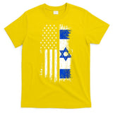 I Stand With Israel Usa Israel Flags T-Shirt