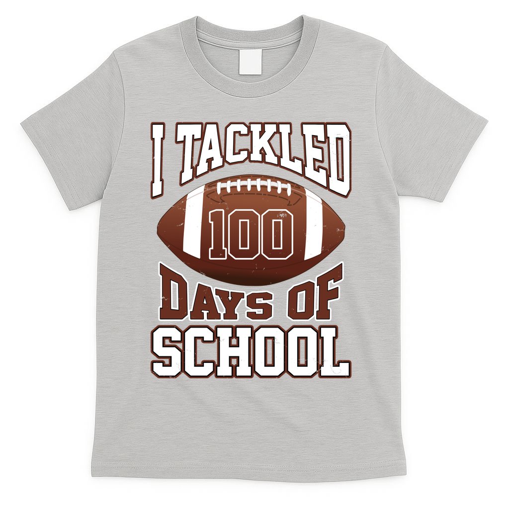 I Tackled 100 Days Of School Football T-Shirt