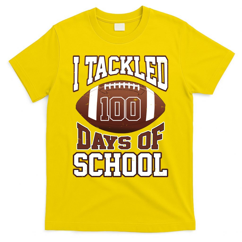 I Tackled 100 Days Of School Football T-Shirt
