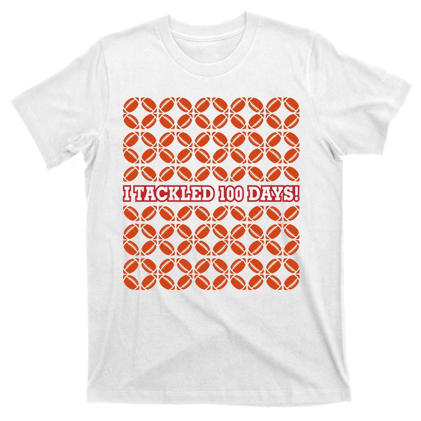 I Tackled 100 Days Of School Football T-Shirt
