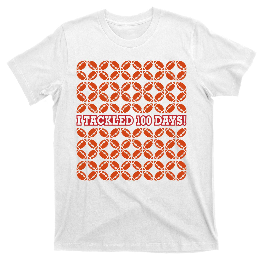 I Tackled 100 Days Of School Football T-Shirt