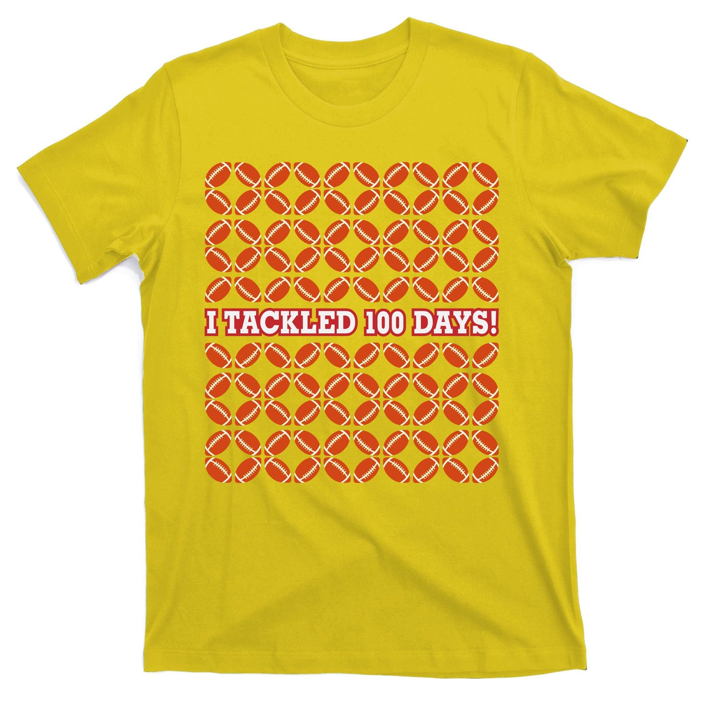 I Tackled 100 Days Of School Football T-Shirt