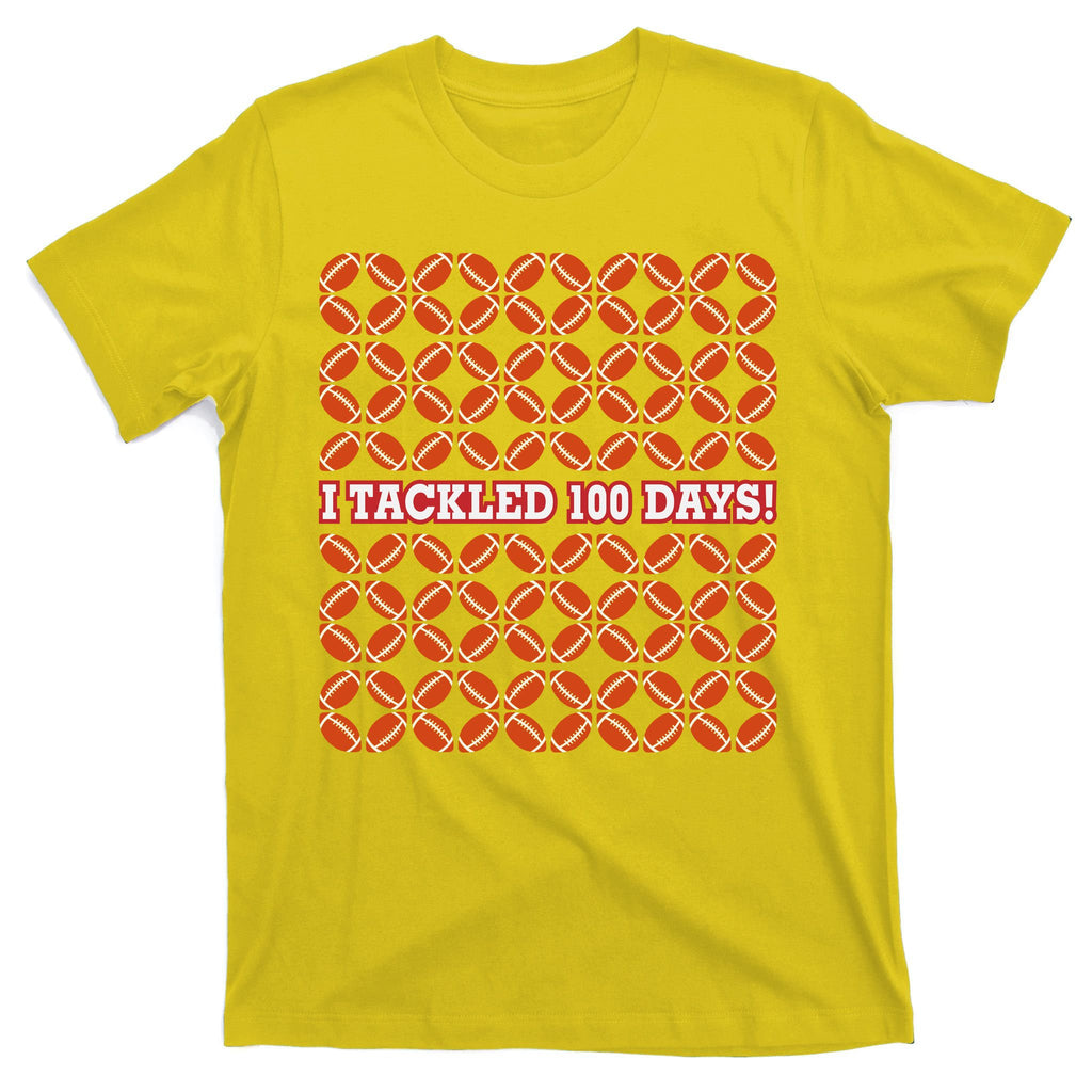 I Tackled 100 Days Of School Football T-Shirt