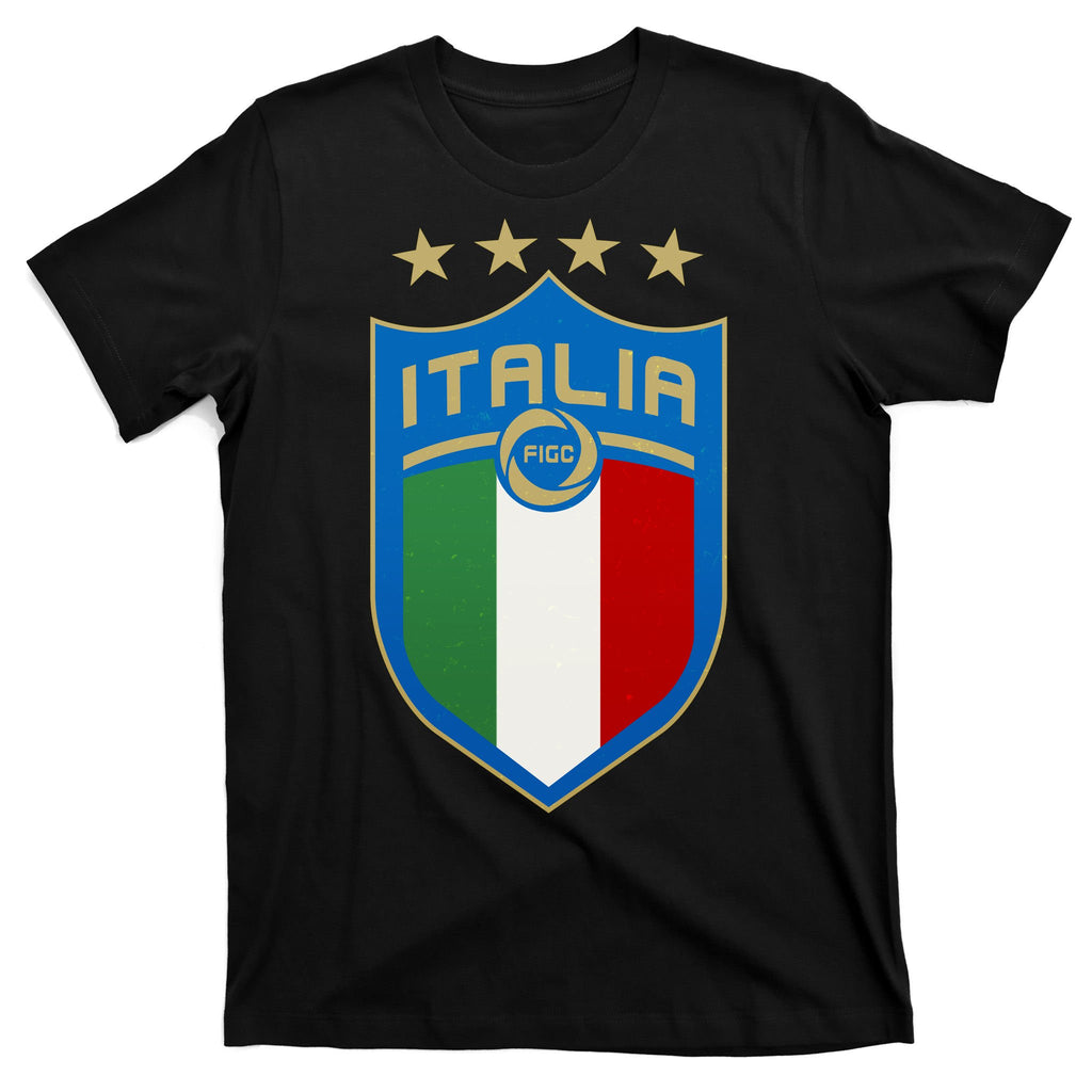 Italy Italia Football Soccer Shield Logo T-Shirt