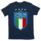 Italy Italia Football Soccer Shield Logo T-Shirt