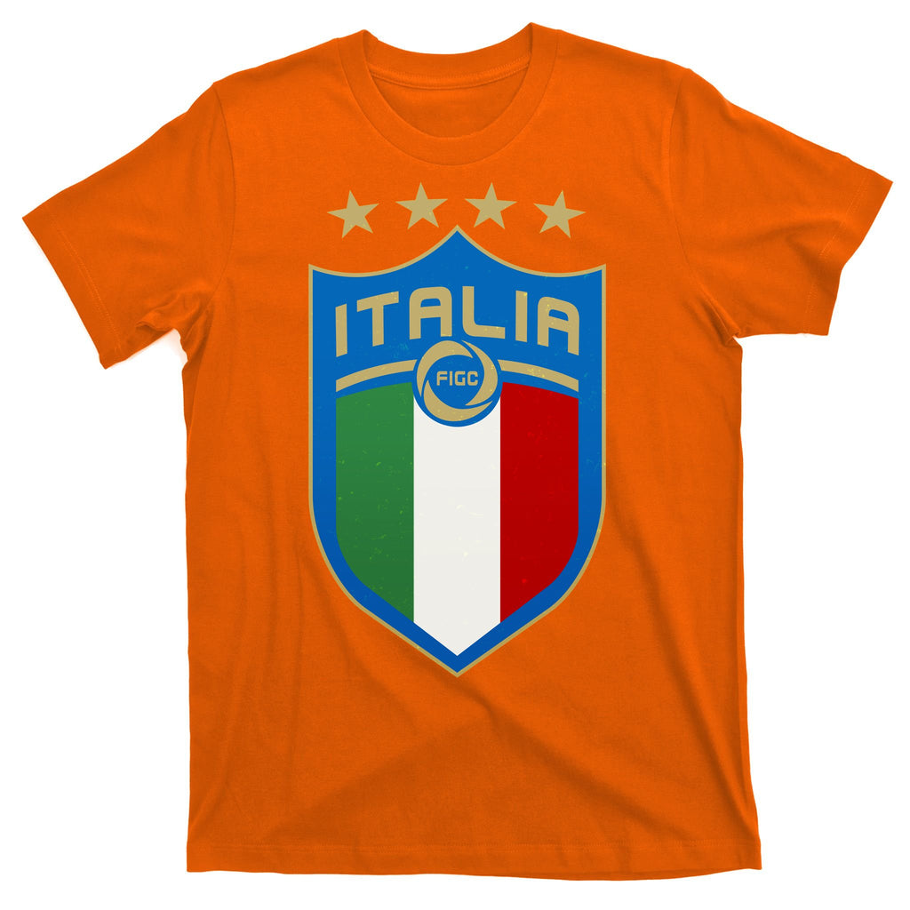 Italy Italia Football Soccer Shield Logo T-Shirt