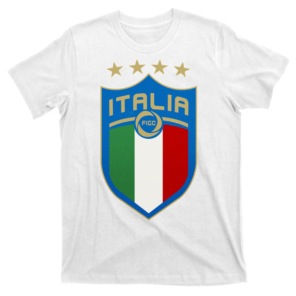 Italy Italia Football Soccer Shield Logo T-Shirt