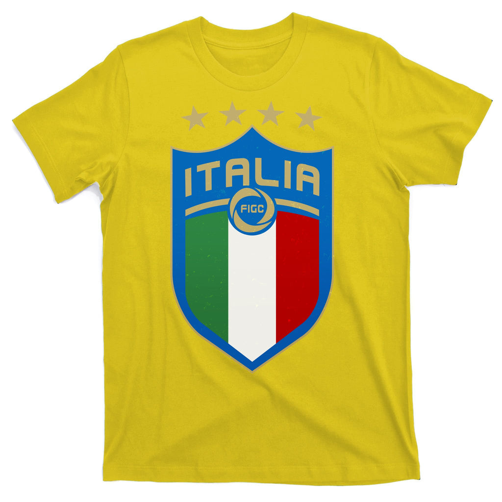 Italy Italia Football Soccer Shield Logo T-Shirt