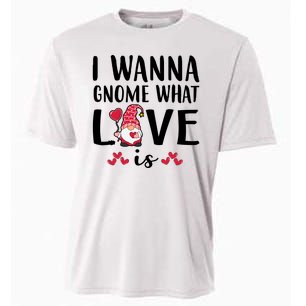 I Wanna Gnome What Love Is Valentine Day Cooling Performance Crew T-Shirt
